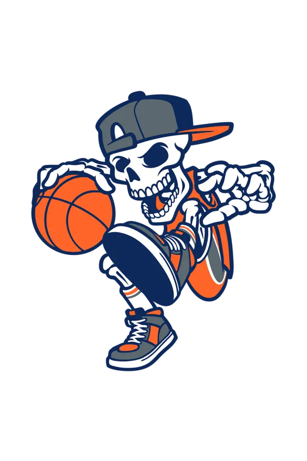 Skull Dunk 🏀 Men's T-Shirt | Cool Basketball Graphic Tee