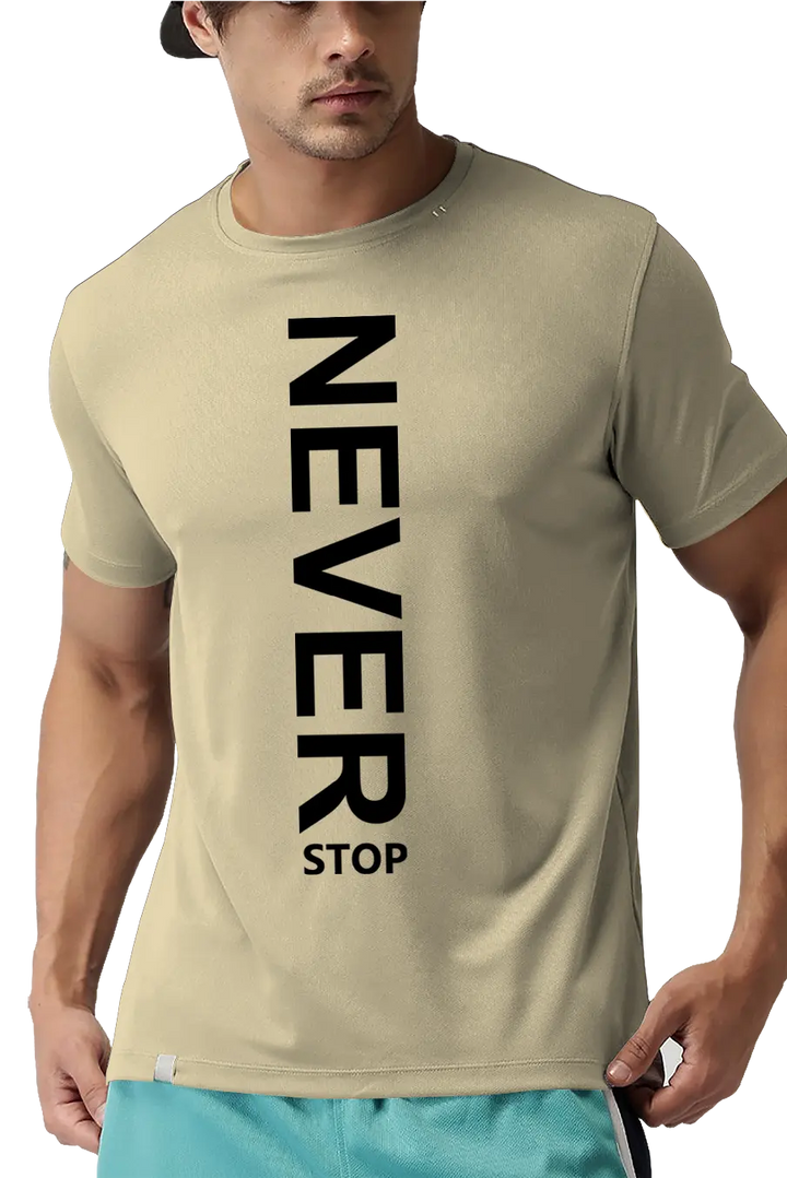 Never Stop 🚀 Men's Activewear Tee | Motivation in Every Step